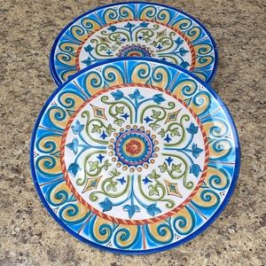 Certified International by Joyce Shelton Melamine Plates. 4 count. 11” Round